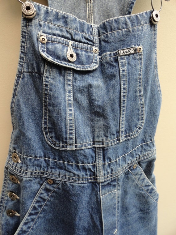 IKEDA Denim Overalls made in Canada size XS S by prettycatvintage