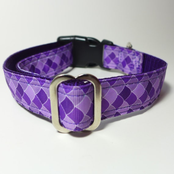 Items similar to Purple Dog Collar / Martingale or Buckle Collar / Add