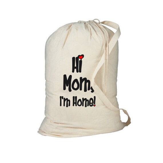 Laundry Bag Hi Mom I'm Home Dorm Bag Dorm Room Laundry
