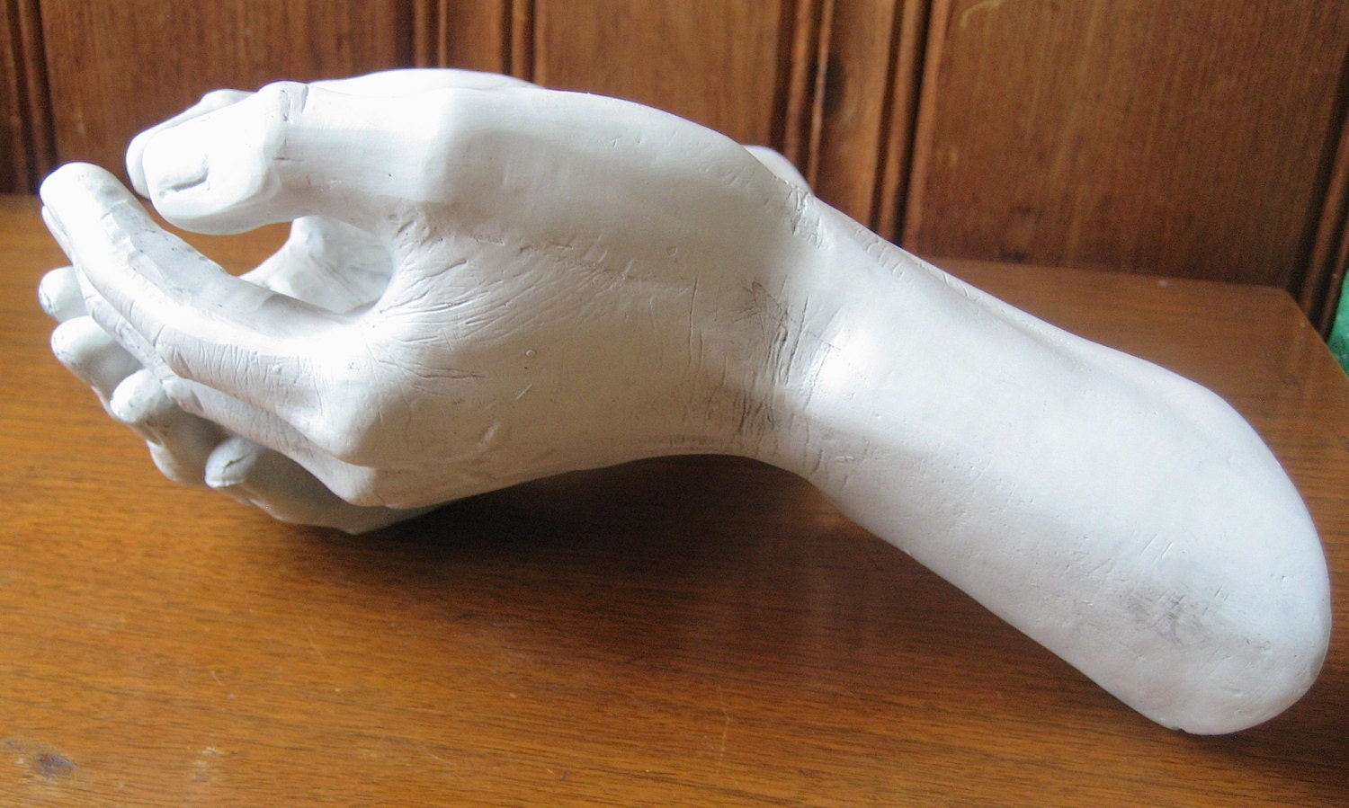 Wall Mount Hand Sculpture Offering Hands Catch All Dish