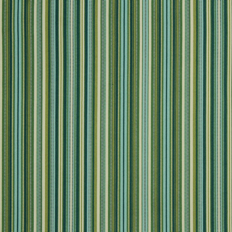 Teal and Lime Green Striped Upholstery Fabric Modern Aqua