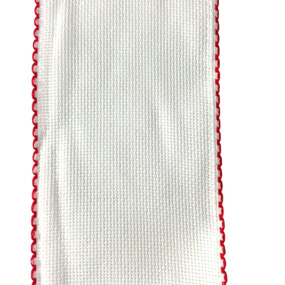 10 cm wide AIDA BAND 14 Count. White Cross stitch fabric with
