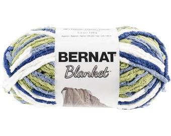 Bernat Blanket Yarn (300g/10.5 oz), Ocean Shades ...