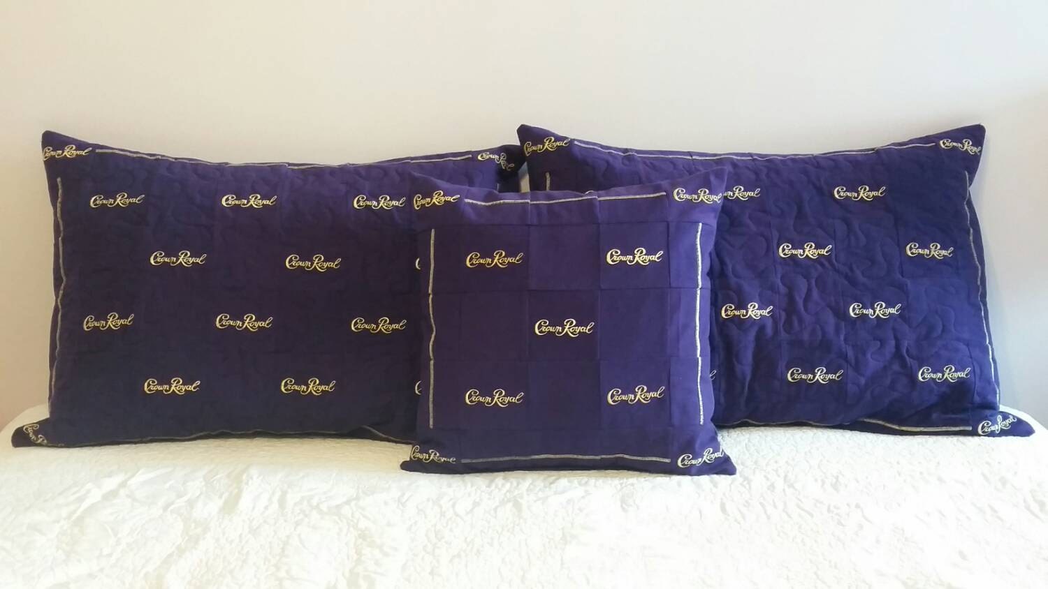 Crown Royal Pillow Shams Set of 2 Made to Order You Choose