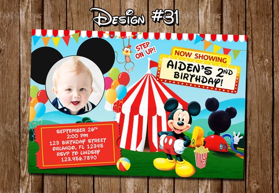 Mickey Mouse Carnival Invitations 8