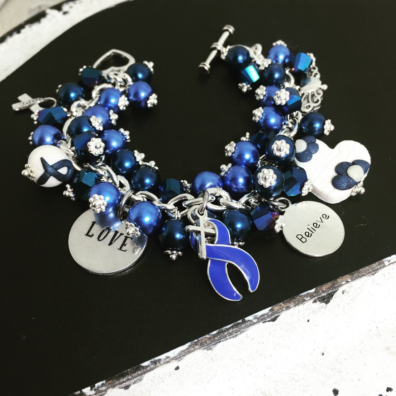 Stainless Steel Colon Cancer Bracelet Colon Cancer Awareness
