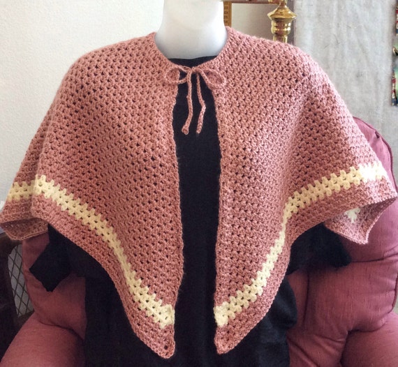 Shawlette Shoulder Wrap Shawl Elderly Rose Cream