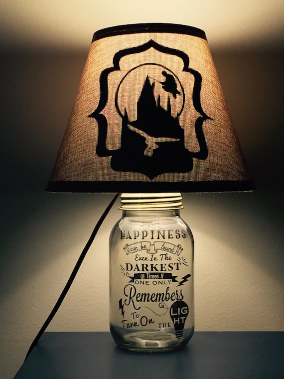 Harry Potter inspired mason jar lamp