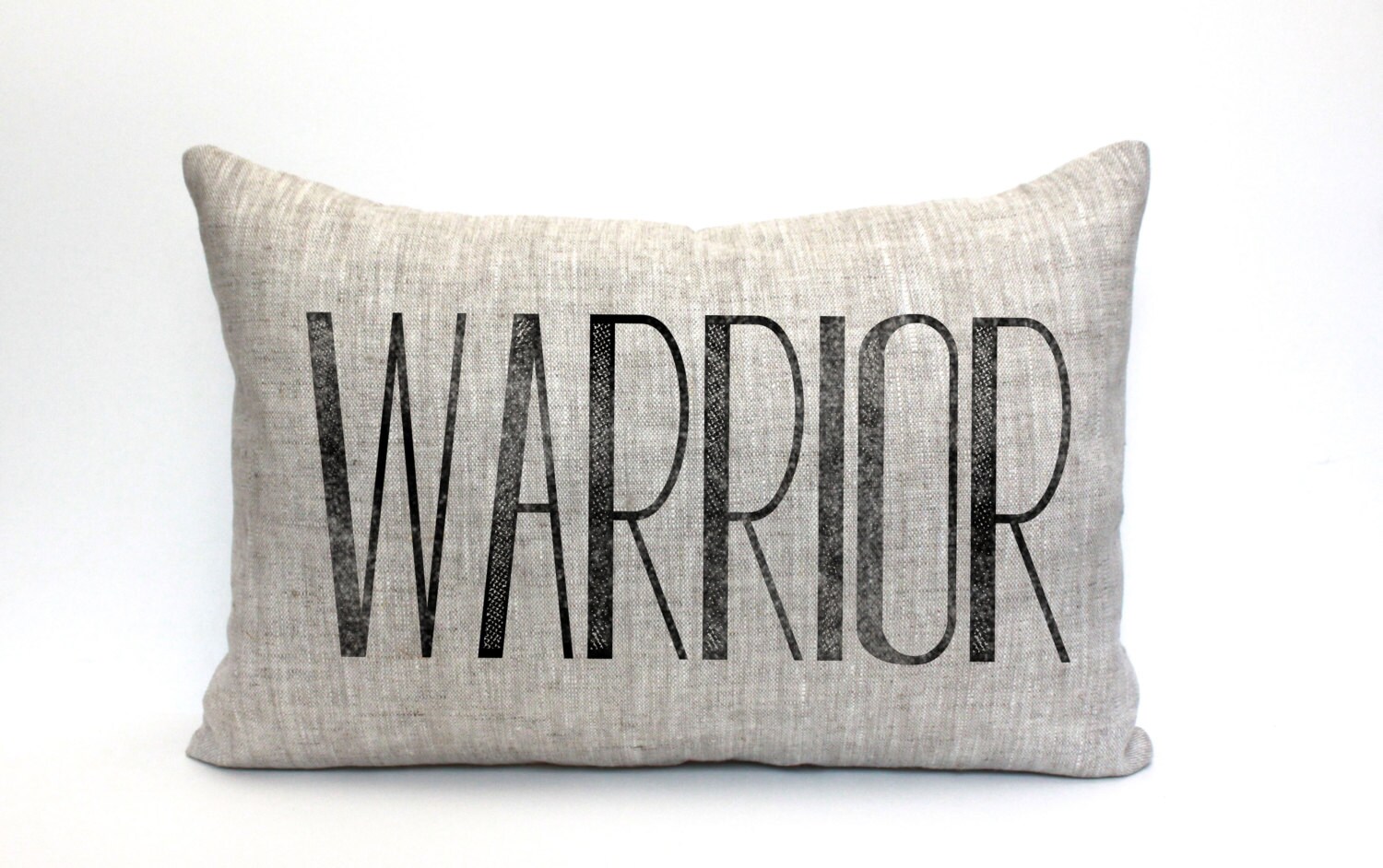 warrior pillow throw pillow word pillow phrase pillow
