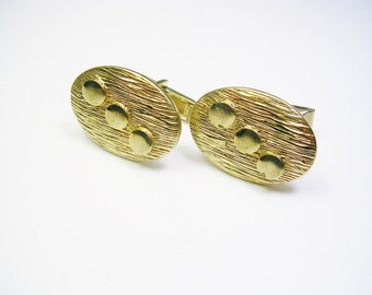 SWANK Cufflinks / gold tone / Mad Men / Men Wedding Jewelry / Suit Accessory / Groom Best Man / Formal Wear / Cuff Links / Shirt Accessories