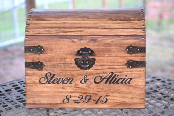 Rustic Wooden Card Box - Rustic Wedding Card Box - Rustic Wedding Decor - Advice Box Wishing Well - Shabby Chic Card Box - Wedding Card Box by CountryBarnBabe