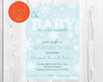 Items similar to Christmas Holiday Baby Shower or Party Invitations ...