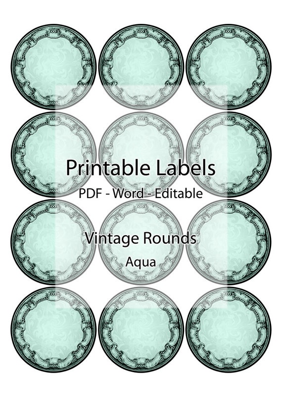 round labels jar container printable editable label digital