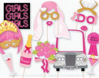 Bachelorette Party Photo Booth Props, Photobooth Props, Girls Night Out, Hen Party, Bridal Shower, Bride To Be, Bridesmaids, Girlfriends