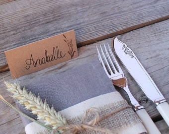 Wheatgrass Wedding Place Cards - (set of 50)
