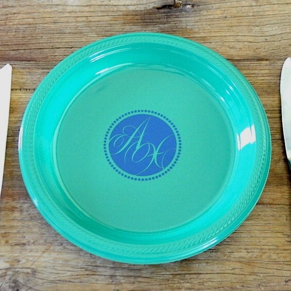 Personalized Printed Plastic Party Plates Custom Plastic