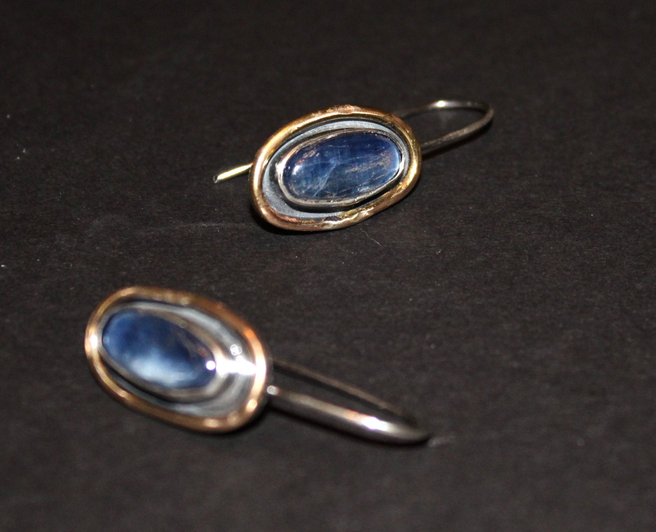 •NYX• blue calcite + mixed metal earrings