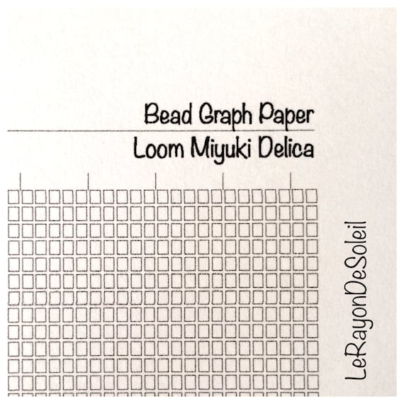 Graph paper loom Miyuki Delica beads. DIY jewelry design