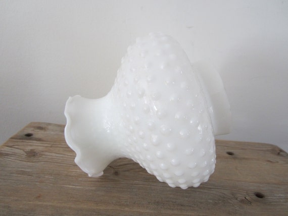 hobnail Hobnail milk Milk lamp Hobnail  (Part) Scalloped Glass replacement parts White Lamp Top  glass  Shade