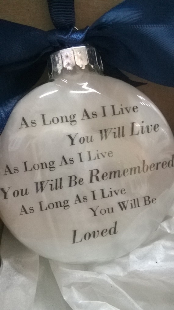 In Memory Gift Memorial Remembrance Christmas Ornament