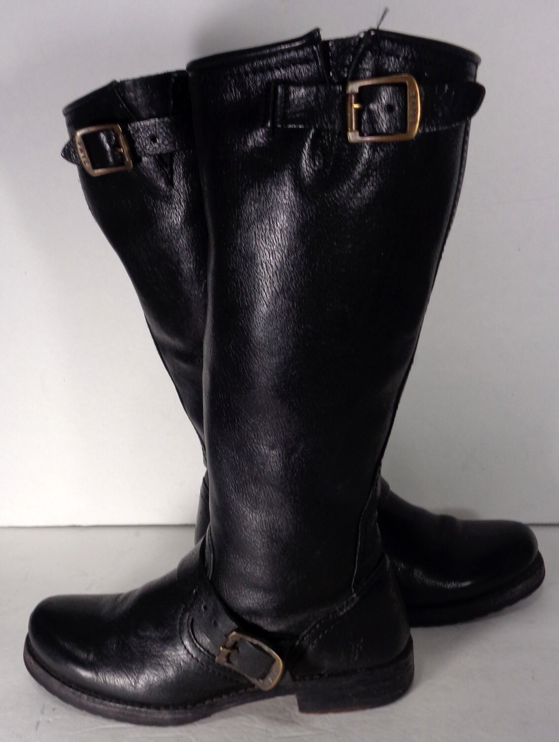 slouch moto boots