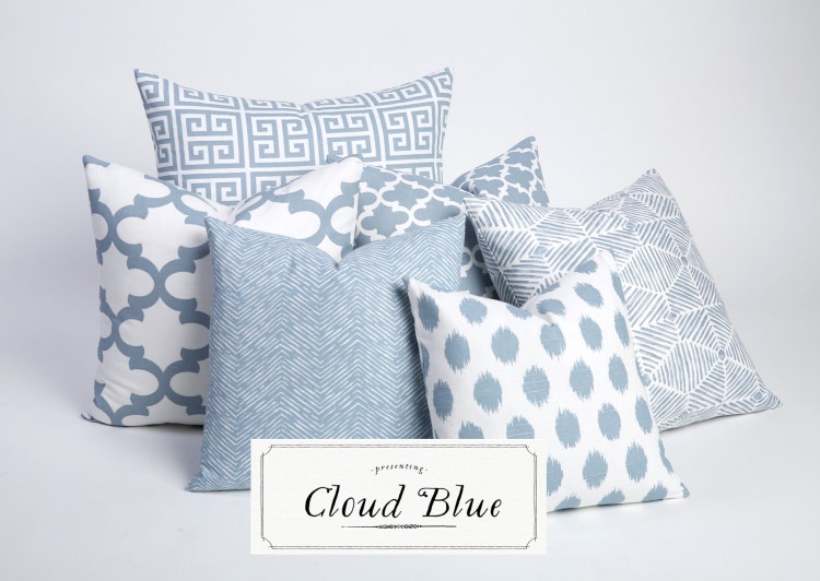 Cloud Blue Collection / Decorative Throw Pillow by Pillomatic