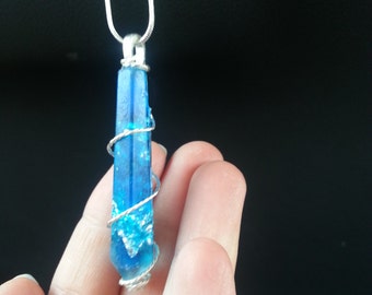 Orgonite ® Atlantis Pendant, orgone jewelry, 925 silver wire, Arborea Crystals, wire wrapped pendant