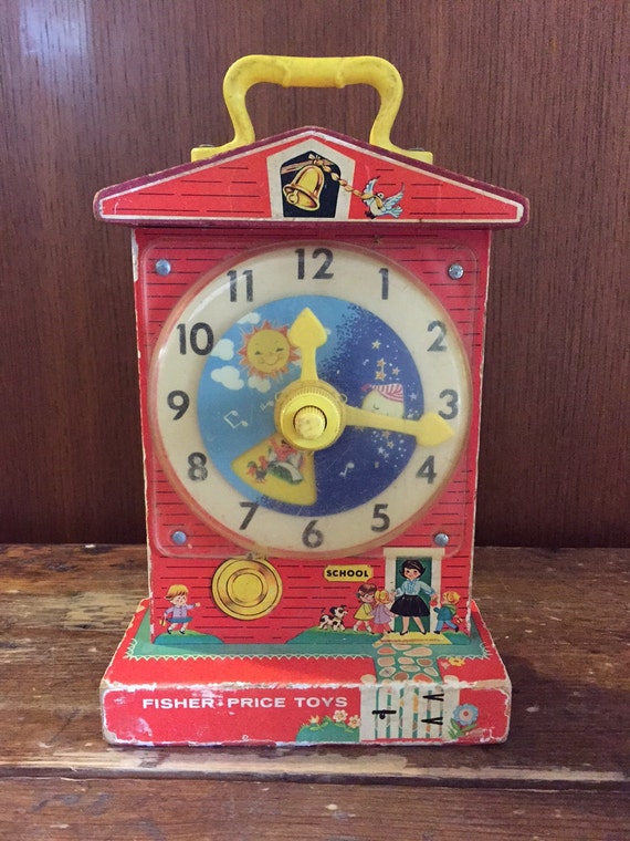 music box teaching clock fisher price