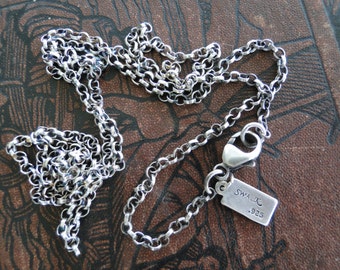 Longer, heavier, Sterling Silver Rolo Chain.