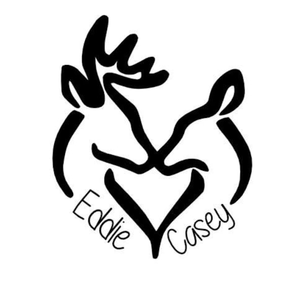 Items similar to Browning Deer Head Heart Logo Vinyl Sticker Decal on Etsy