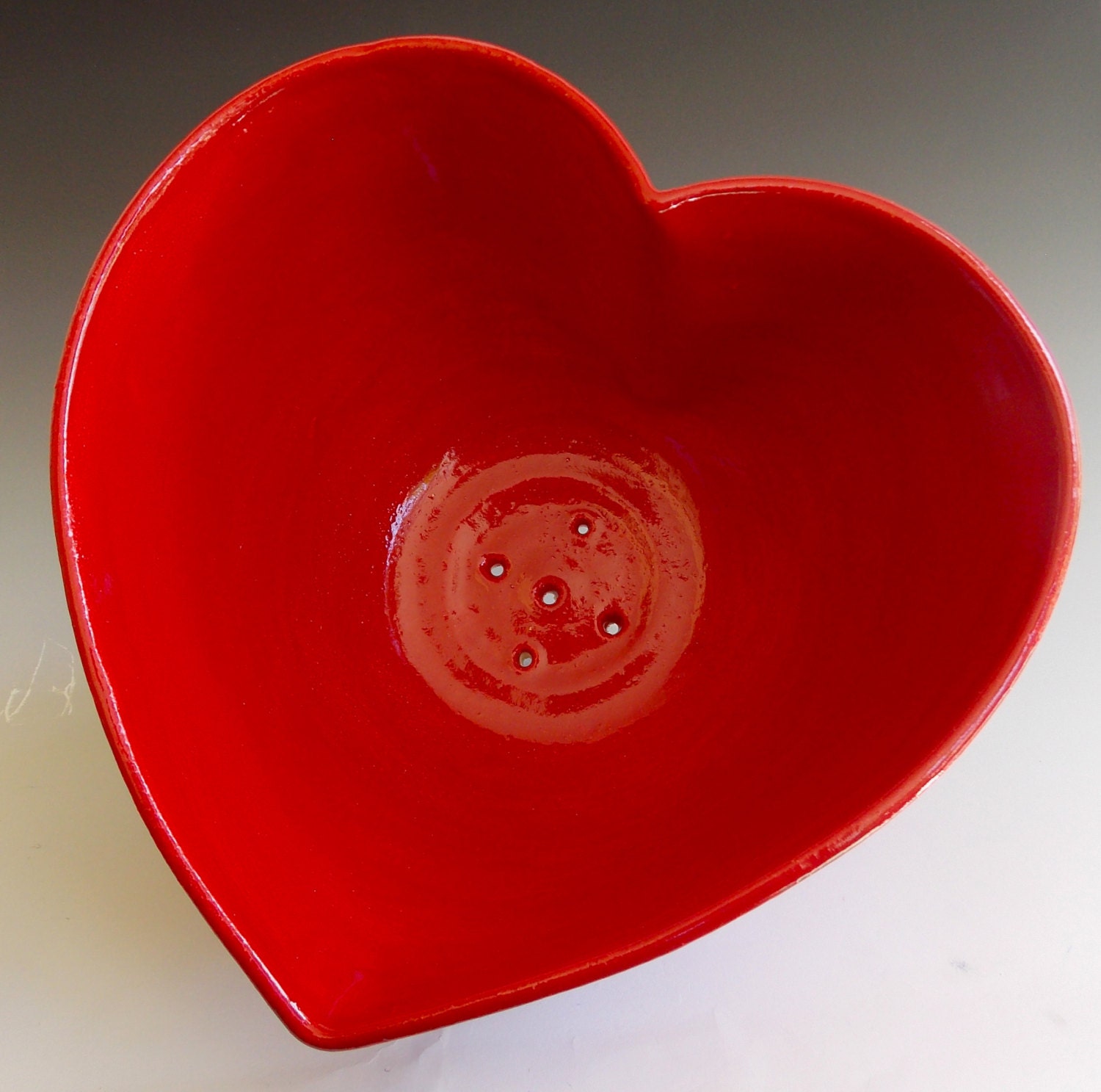 Red heart planter pot by ExperiencingNow on Etsy