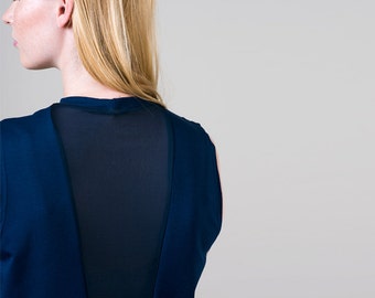 Long sleeve top with sheer raglan sleeves by ColeHands on Etsy