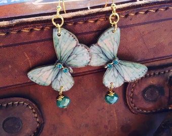 Items similar to Vintage Butterfly Earrings on Etsy