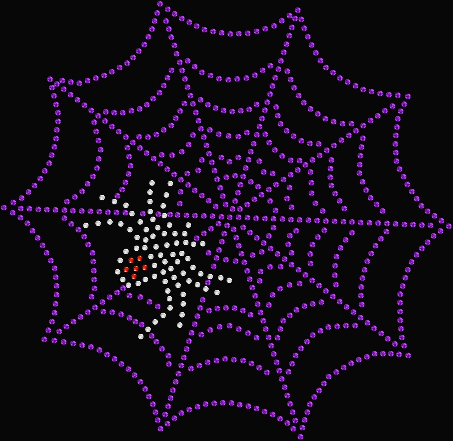 Spider Web Halloween Rhinestone Transfer