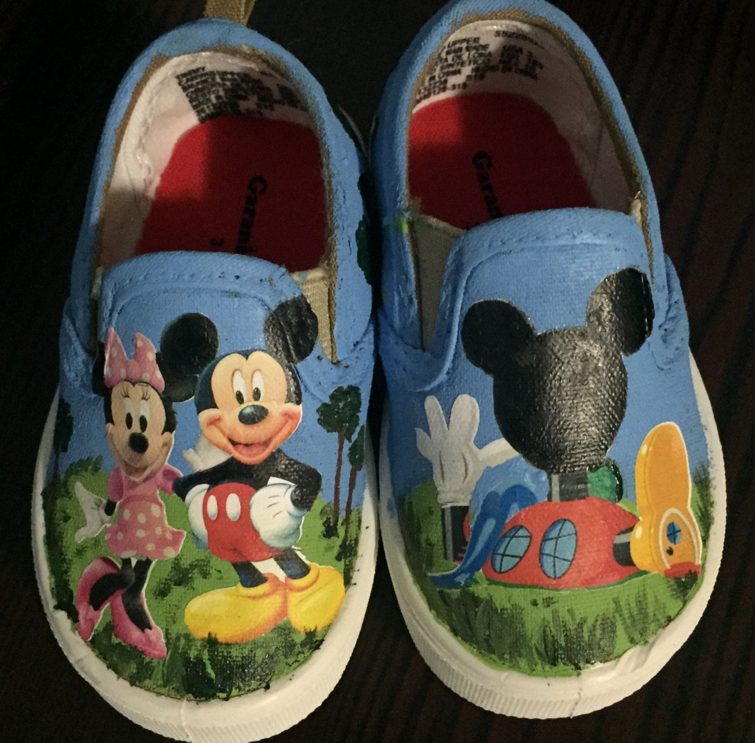 Mickey Mouse Club House Painted Canvas Shoes