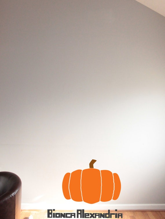 Pumpkin Wall Decal. Halloween Vinyl Decal. by BioncaAlexandria