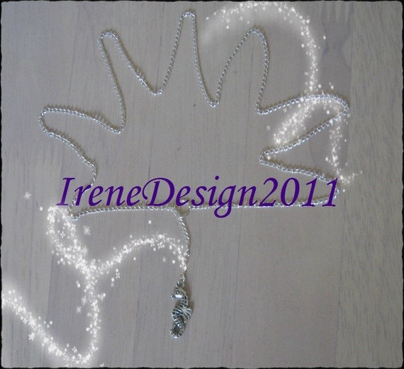 Handmade Silver 925 Necklace with Seahorse by IreneDesign2011
