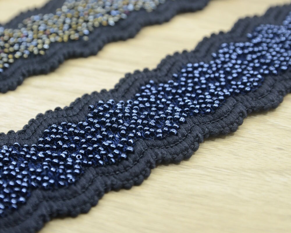 2" 50mm Bling Bling Wide Beaded Elastic,Waistband Elastic, Sewing