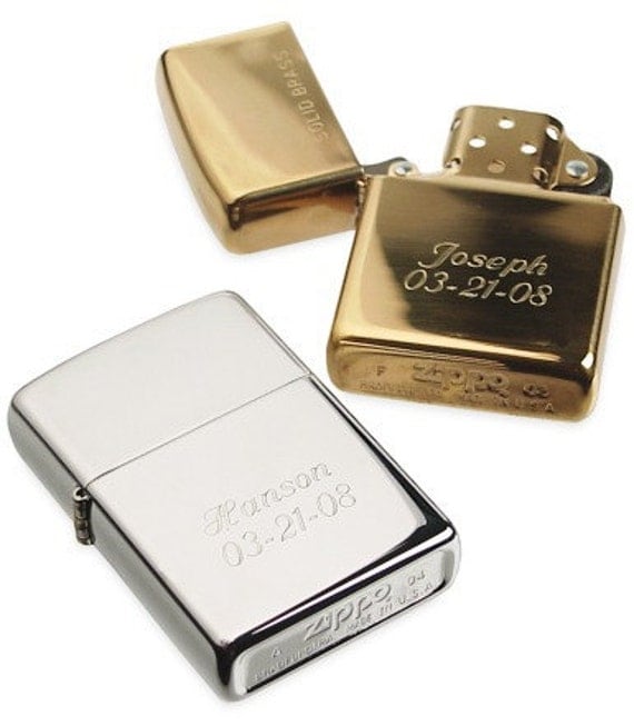 Engraved Wedding Personalized Engraved Zippo Lighter GOLD