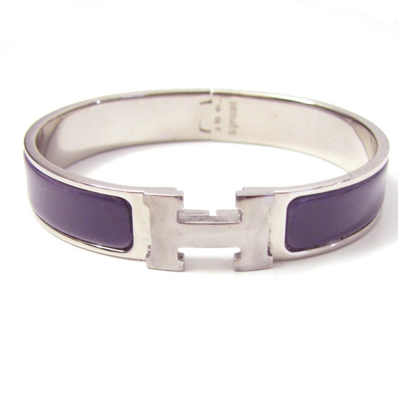 HERMES click Clack email and palladuim vintage bracelet
