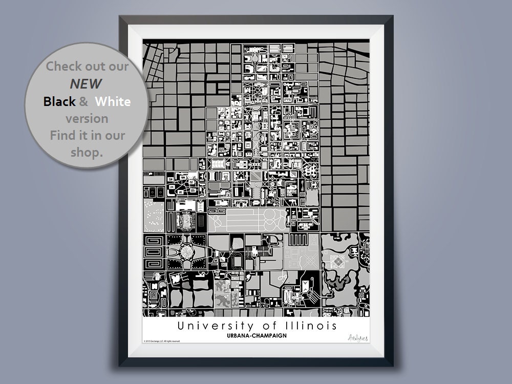University of Illinois UrbanaChampaign Campus Map by Artalytics