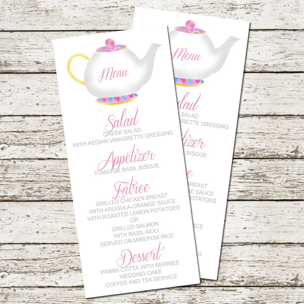 Beauty and the Beast Wedding Menu Be Our by SweetTeaAndACactus