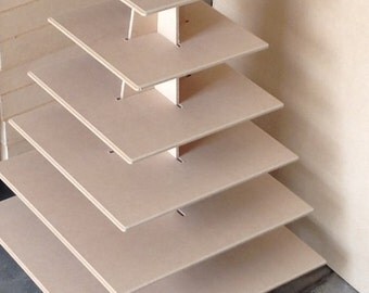 6 tier cupcake stand XL made of wood