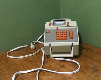 vintage adding machine, retro office electronics