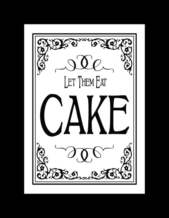 Let Them Eat Cake Printable Wedding Dessert Sign 3 Sizes