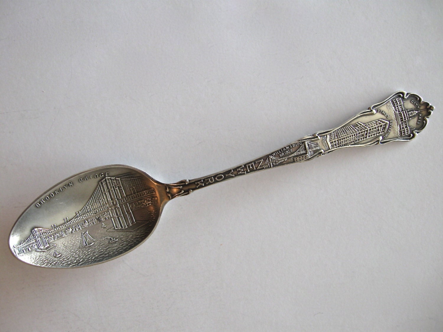 Vintage New York Sterling Silver Souvenir Spoon / City Hall