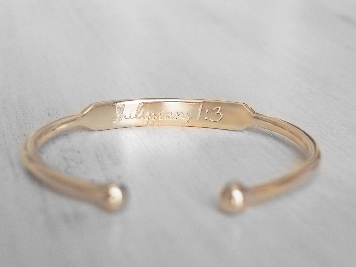 Actual Handwriting Cuff Bracelet For Her Personalized Gold