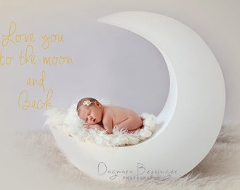 Moon Prop, Newborn Prop, photography prop, wooden moon prop, children prop