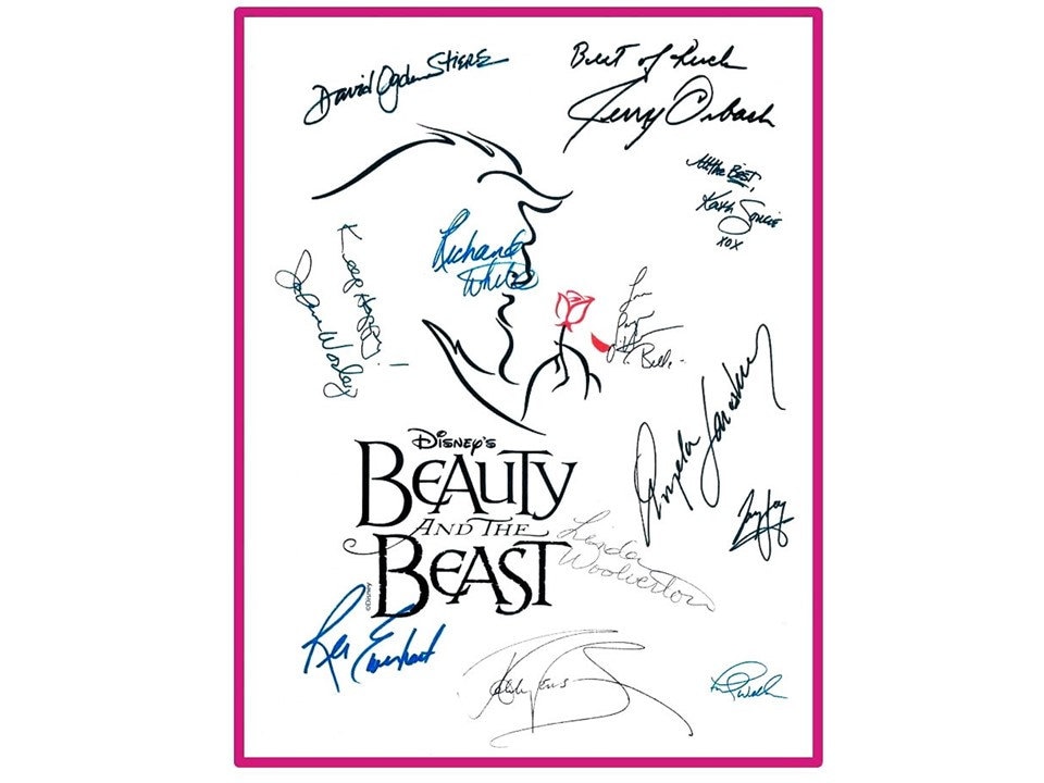 Disney's 1991 Beauty And The Beast Movie Script Signed