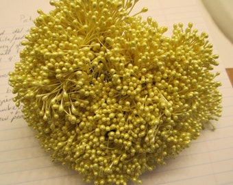 DESTASH /// REDUCED PRICE /// One gross (144) vintage pips/stamens, flower making, 4 colors available, 12 bundles of 12 stems each 1/19